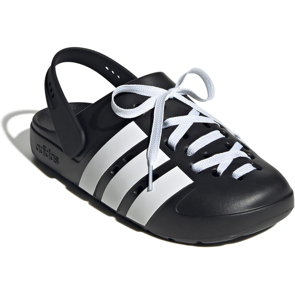 Adidas Unisex-Adult Adilette Clog 2.0, Black/White/Black, 10