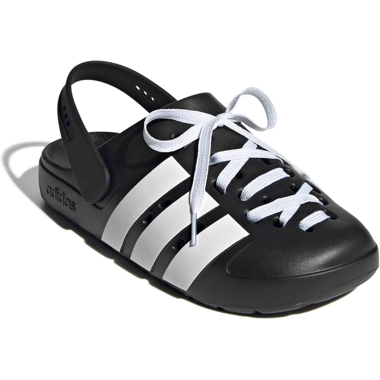 Adidas Unisex-Adult Adilette Clog 2.0, Black/White/Black, 10