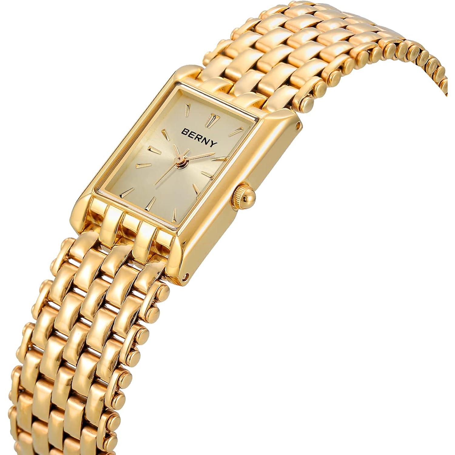 Berny Gold Watches For Women Updated Ladies Quartz Wrist Watches Stainless Steel Band Womens Small Gold Watch Luxury Casual Fashion Bracelet Tools Included