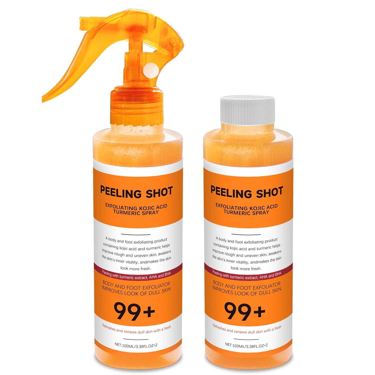 Body Keratin Care Kojic Acid Turmeric Spray: Gently Exfoliating Peeling Shot– Hydrates,Nourish Your Skin,Suitable For All Skin Types, 200Ml - Ui