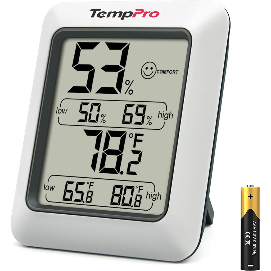 Temppro Tp50 Digital Hygrometer Indoor Thermometer Room Thermometer And Humidity Gauge With Temperature Humidity Monitor(Previously Thermopro)