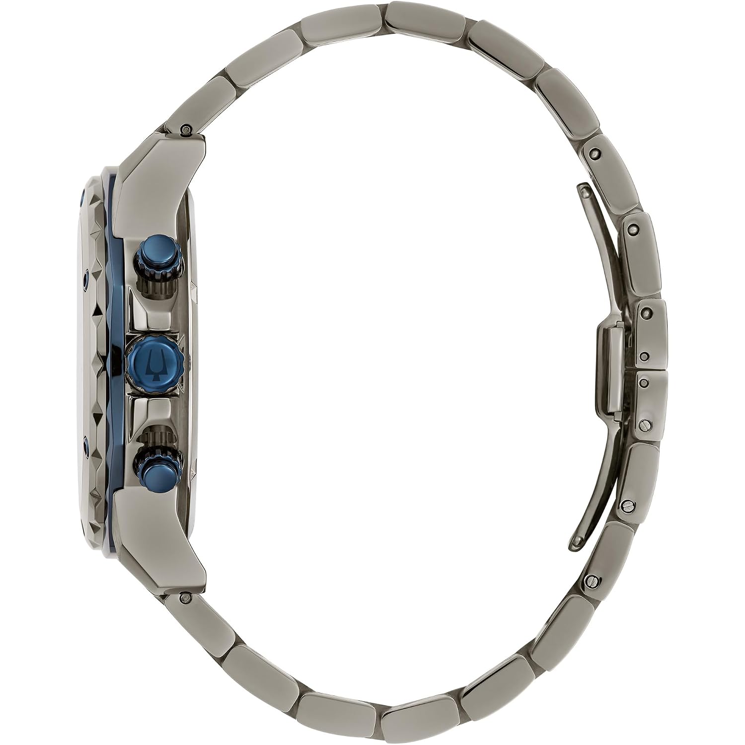 Bulova Men'S Marine Star 'Series A' Gray Ip Stainless Steel With Blue Accents Chronograph Quartz Watch, 4Mm Style: 98B411