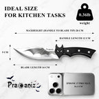 Pracaniz Bat Kitchen Knife, Gothic Halloween Design, Stainless Steel Blade | Bat-Wing Silhouette, Comfortable Grip And Gift-Ready Box For Steak, Fruit, Cheese, Bbq, Themed Parties And Gothic Kitchens.