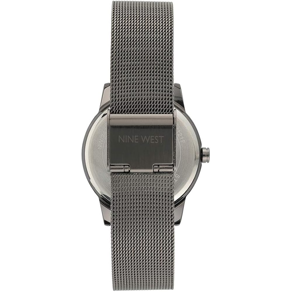 Nine West Women's Floral Dial Mesh Bracelet Watch