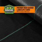 Laveve 4Ft X 100Ft Weed Barrier Landscape Fabric, 3.2Oz Premium Heavy Duty Garden Cloth, Ground Cover For Gardening, Farming (4X50Ft X 2Pack)