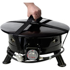 Flame King Smokeless Propane Fire Pit, 24-Inch Portable Firebowl, 58K Btu With Self Igniter, Cover, & Carry Straps For Rv, Camping, & Outdoor Living