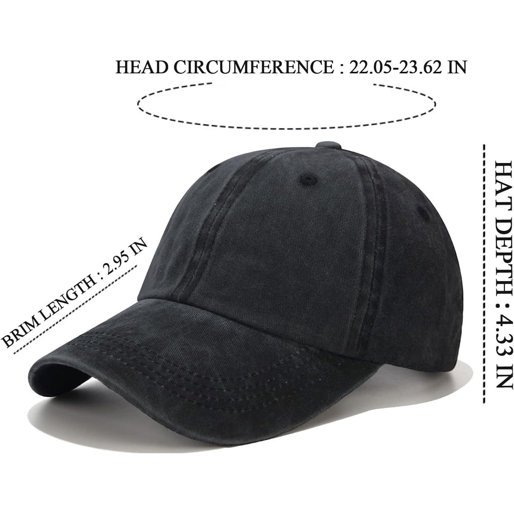 Washed Vintage Dad Hat, Adjustable Unisex Baseball Cap for Daily Use. Yellow