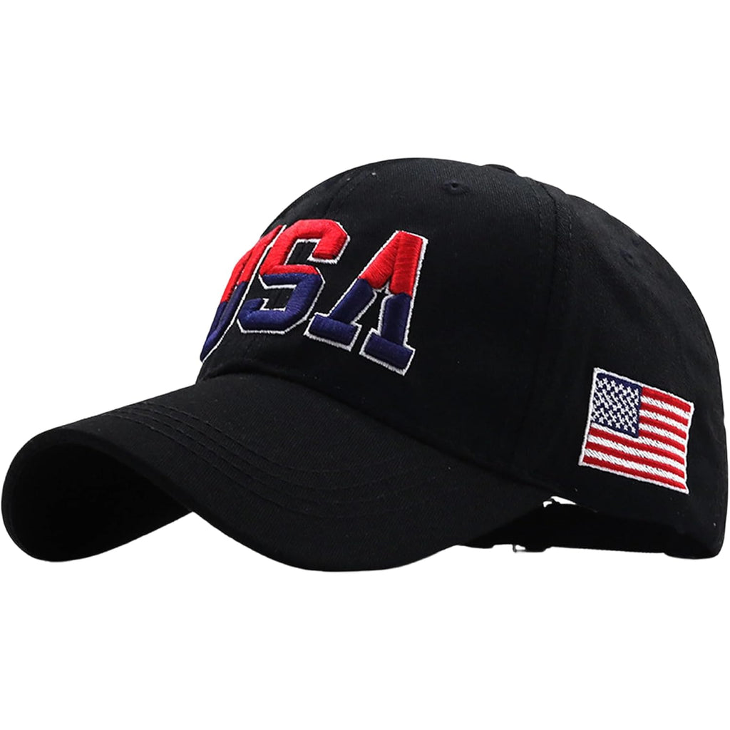 Patriotic Baseball Cap For Women American Usa Flag Trucker Hat Adjustable Strap Dad Hats For Men Medium