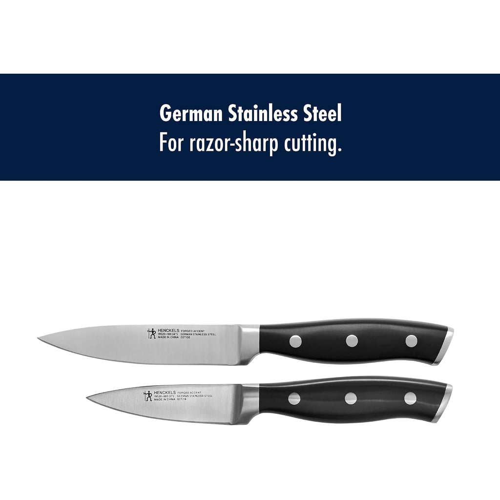 Henckels Forged Accent 2-Pc Paring Knife Set, Razor-Sharp German Engineered | Informed By 100+ Years Of Mastery. Dishwasher Safe, Comfortable Grip. Great For Peeling, Coring And Slicing.