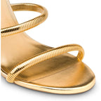 Perixir Gold Heels For Women, High Heels With Spiral, 4.17" Stiletto Heeled Sandals For Dressy Women, Lace Up Sandals Comfortable Slingback Sandal