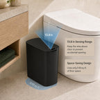 Tipgo Automatic Motion Sensor Bathroom Trash Can With Lid, 2.6 Gallon Touchless Trash Bin, Smart Garbage Can Plastic Slim Wastebasket For Bedroom, Office, Dorm (Black)