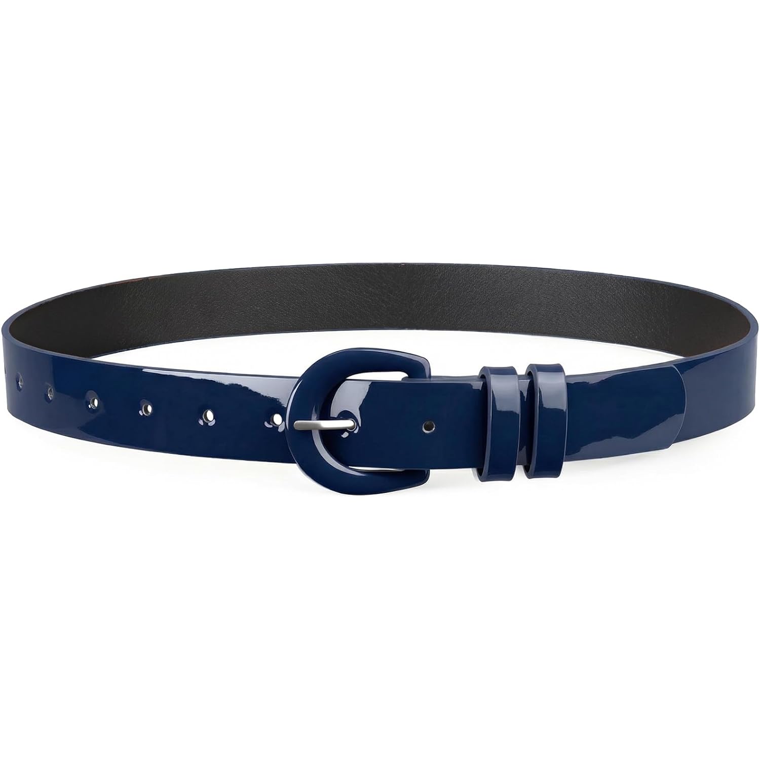 JASGOOD Women Patent Leather Belt for Jeans Pants Vintage 50s Women Belt for Dress