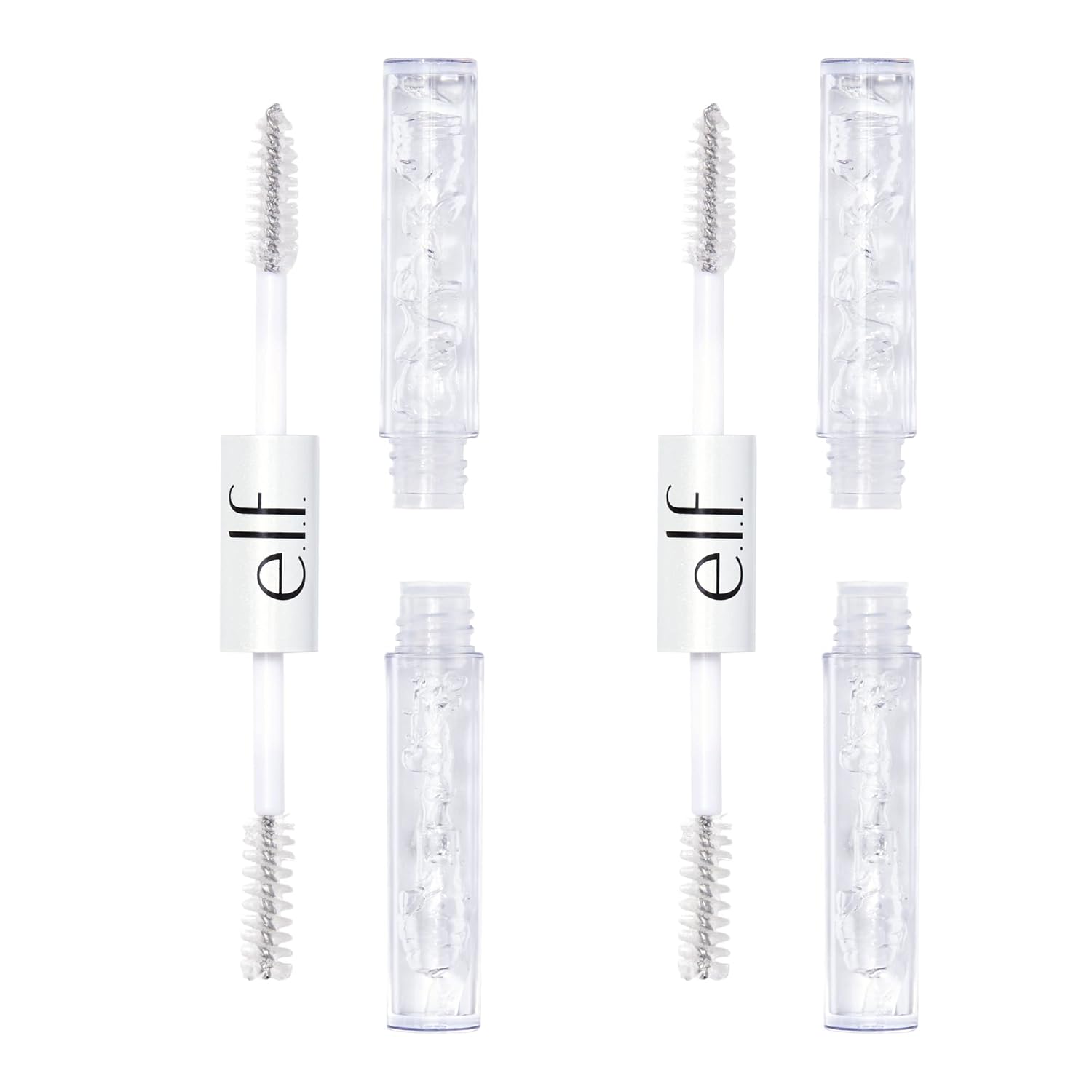 e.l.f. Clear Lash & Brow Mascara Gel, Dual-Sided Flexible Hold, Long-Lasting Clear Formula for Natural-Looking Brows & Defined Lashes