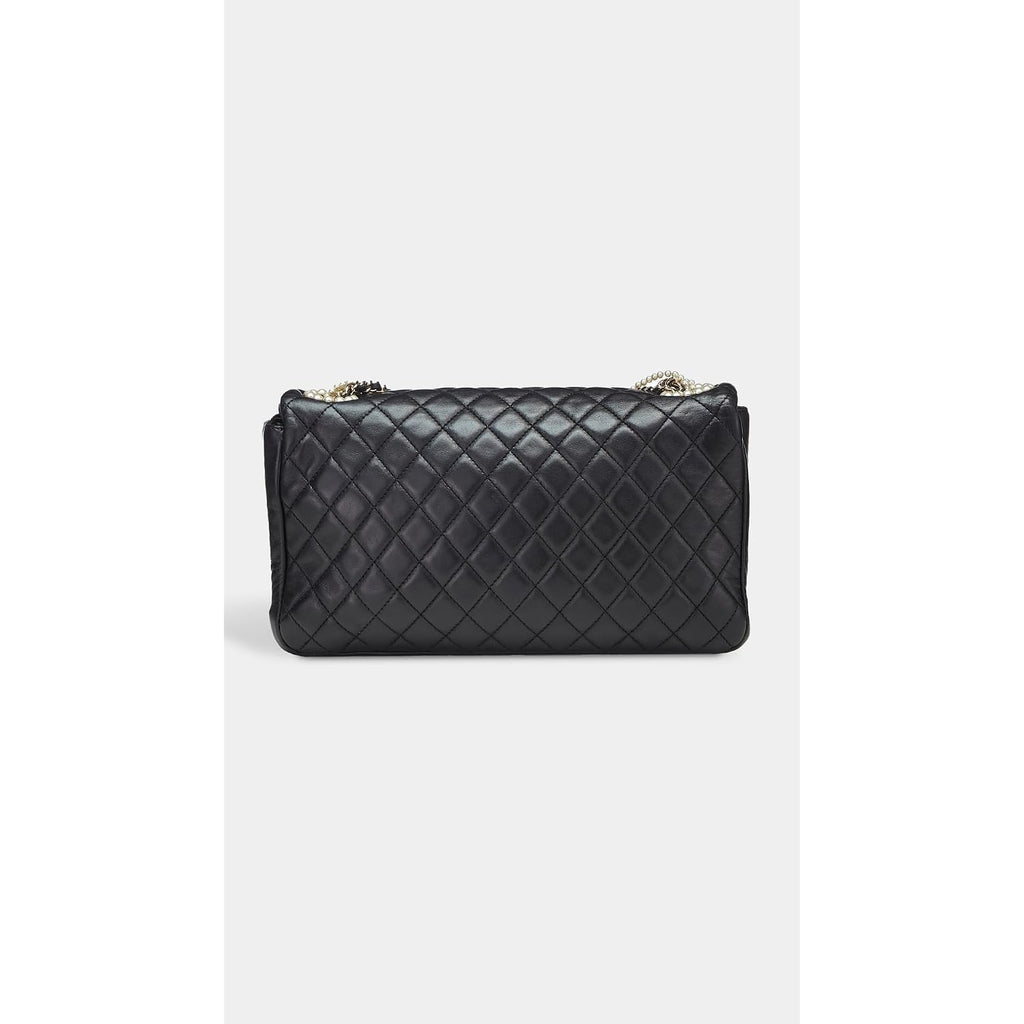 Chanel Women'S Pre-Loved Black Lambskin Westminster 10" Bag