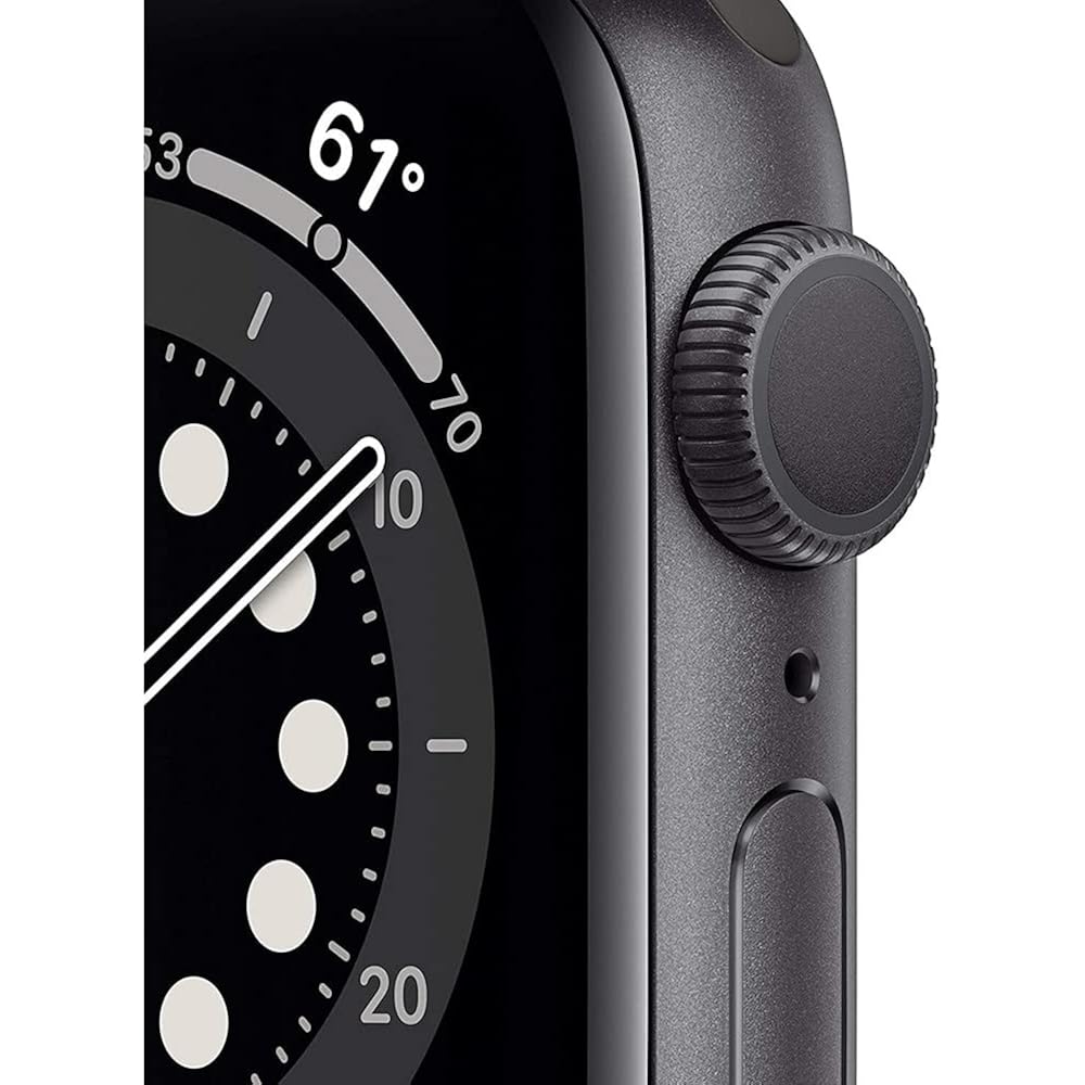 Apple Watch Series 6 (Gps + Cellular, 44Mm) - Space Gray Aluminum Case With Black Sport Band (Renewed)