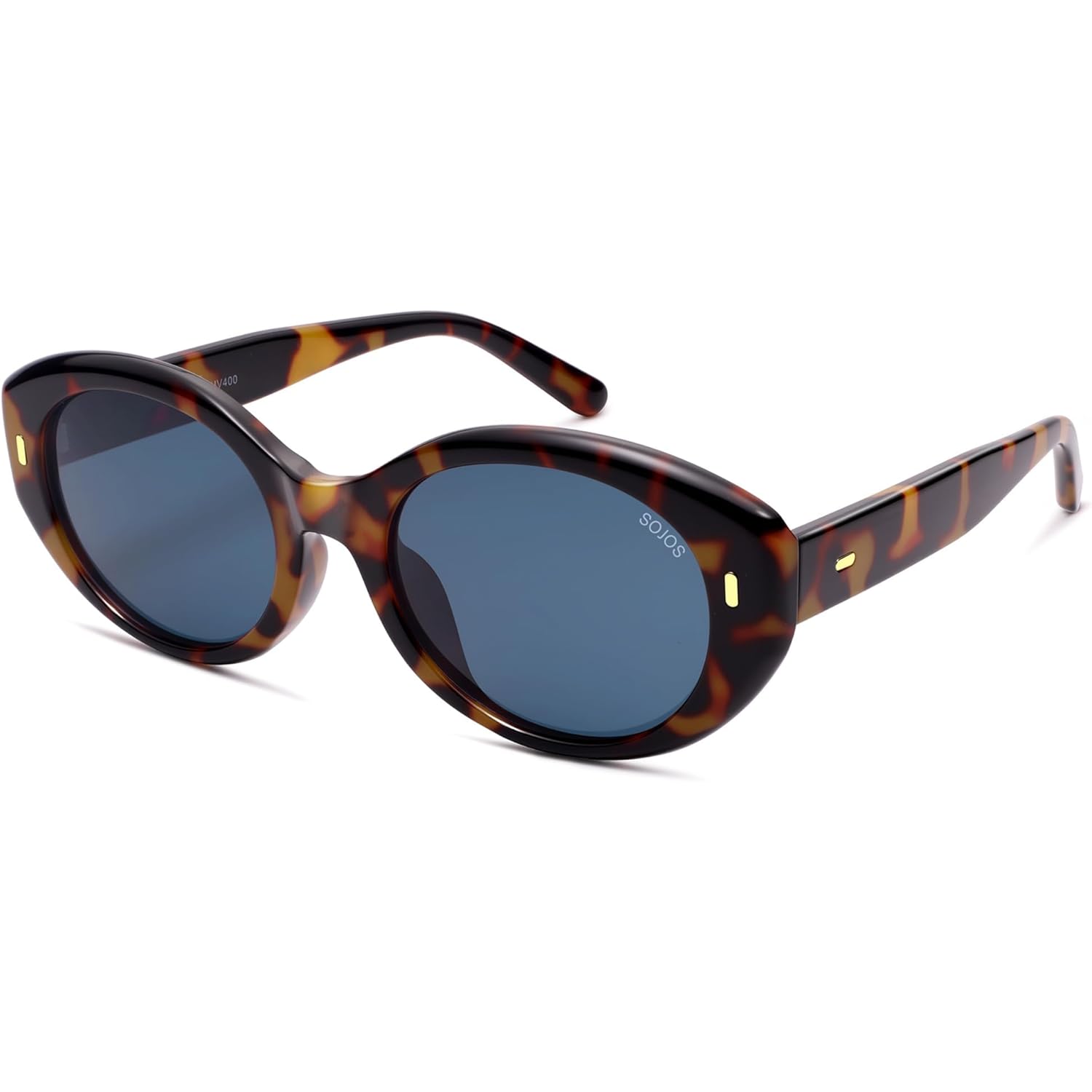 SOJOS Trendy Oval Polarized Sunglasses for Women Classic Round Retro UV Protection Shade SJ2675