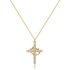 Tewiky Christian Gift Stocking Stuffers Cross Necklace for women-Dainty 14k Gold Plated/Silver Plated Pendant Necklaces Simple Cute Tiny Necklace Jewelry for Women