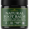 Organic Tea Tree Foot Balm for Dry Cracked Feet & Heels - Intensive Callus Remover & Foot Repair Cream with Shea Butter - Moisturizer for Rough Hard Skin & Cracked Heel Treatment for Men & Women
