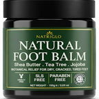 Organic Tea Tree Foot Balm for Dry Cracked Feet & Heels - Intensive Callus Remover & Foot Repair Cream with Shea Butter - Moisturizer for Rough Hard Skin & Cracked Heel Treatment for Men & Women