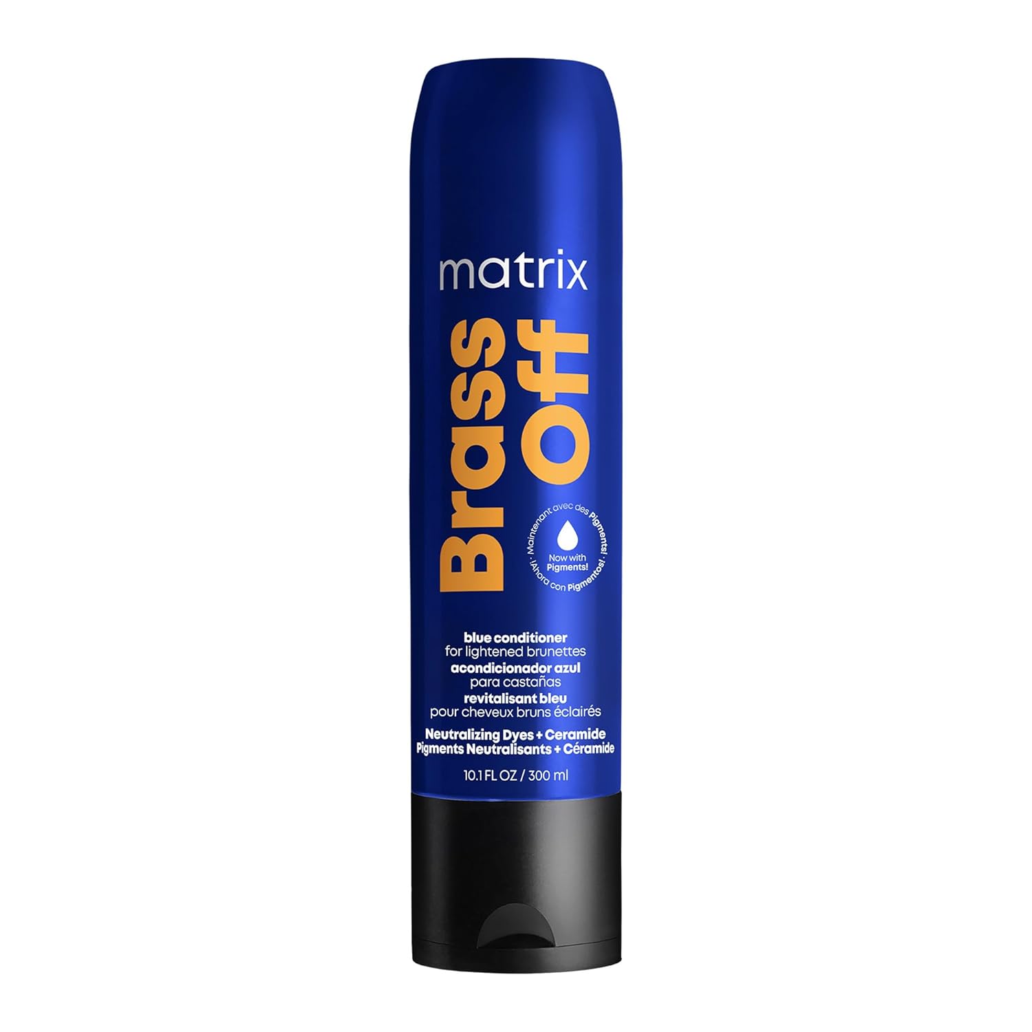 Matrix Brass Off Blue Conditioner - Tones and Removes Brassy Orange Undertones, Pigmented Conditioner For Color-Treated Hair and Lightened Brunettes, Vegan