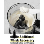 Food Chopper, 4 Cup Mini And Fast Food Processor, Electric Meat Grinder With 2 Speed, 4 Stainless Steel Blades, And Whisk, 400W Power For Chopping, Mixing, Emulsifying, Puree And Whisking, Bpa-Free
