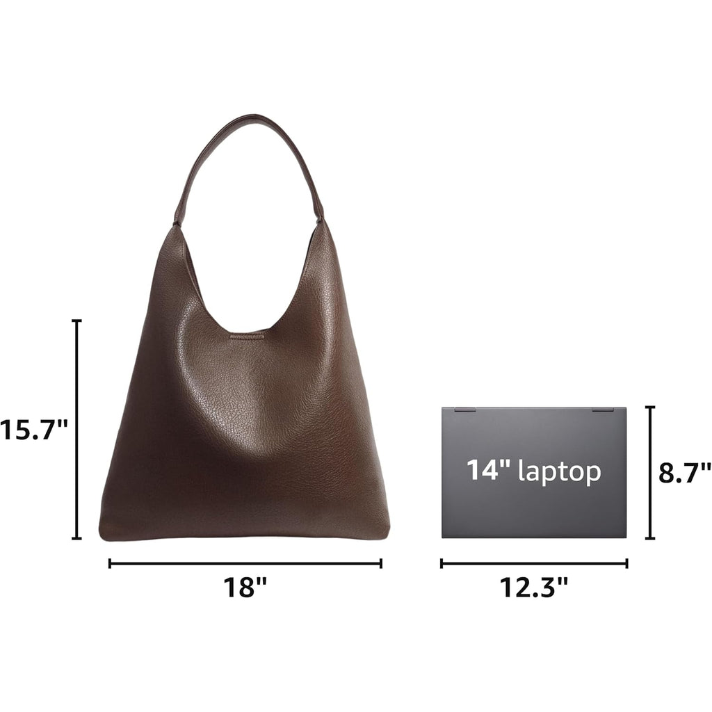 Hobo Bags For Women Soft Vegan Leather Shoulder Handbag Slouchy Tote Purses