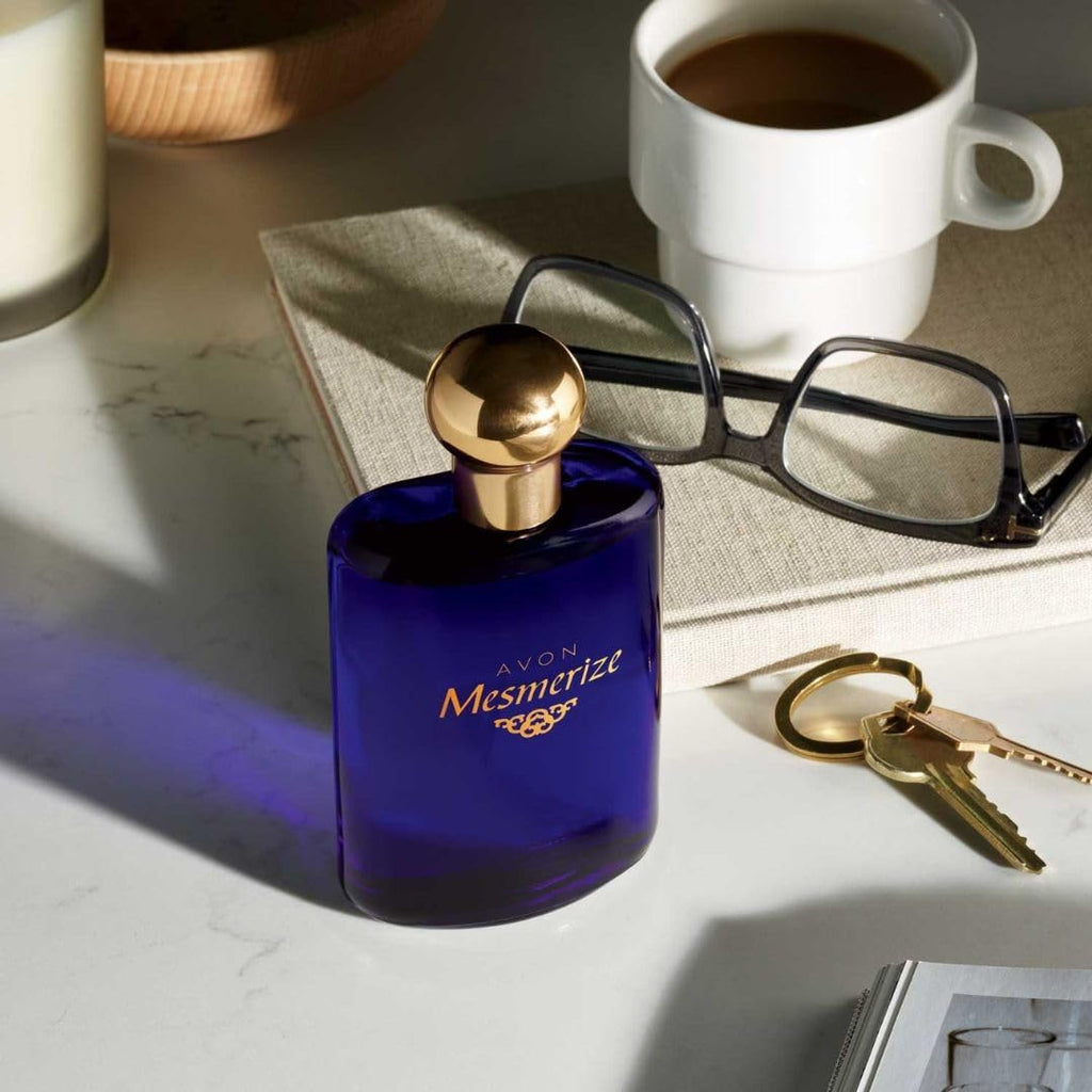 AVON Mesmerize Cologne for Men – Long-Lasting Sandalwood and Spicy Blend – Mens Cologne with Warm Amber – Classic Signature Perfume for Him – 3.4 fl oz Travel Size Ideal for Everyday Wear & Gifting