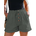 Womens Shorts 2026 Comfy Summer Drawstring High Waist Cotton Shorts for Women Trendy(S-2XL)