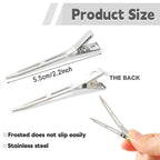 Choicbaby 40Pcs Silver Hair Clips Metal Duckbill Clip 2.2 Inch Duck Clips For Hair Single Prong Curl Hairpins With Holes Duckbill Hair Accessories For Girls Women Hair Styling Clips