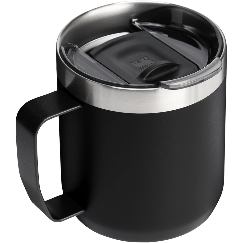 Stanley Everyday Camp Mug 12Oz | Drink Through Lid | Cup For Coffee, Tea And Drinks | Insulated Stainless Steel Coffee Mug | Bpa-Free | Black 2.0