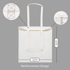 Topdesign 12-Pack Economical 16"X15" Cotton Tote Bags, Lightweight Medium Reusable Grocery Shopping Cloth Bags, Suitable For Diy, Advertising, Promotion, Gift, Activity