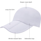 Bassdash Folding Fishing Baseball Cap Upf 50+ Water Resistant Outdoor Portable Brim Hats For Women Men Hiking Adjustable