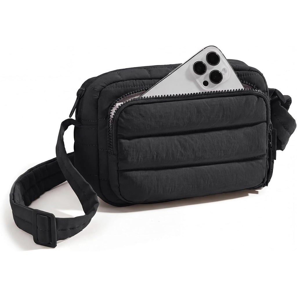 BAGSMART Crossbody Bags for Women, Puffer Crossbody Purses for Women with RFID Blocking Slots, Handbags Wallet Small Purse | Travel Purse, Small Crossbody, 3.4L Mini Purse, for Travel, Gym, Lightweight, Water-resistant