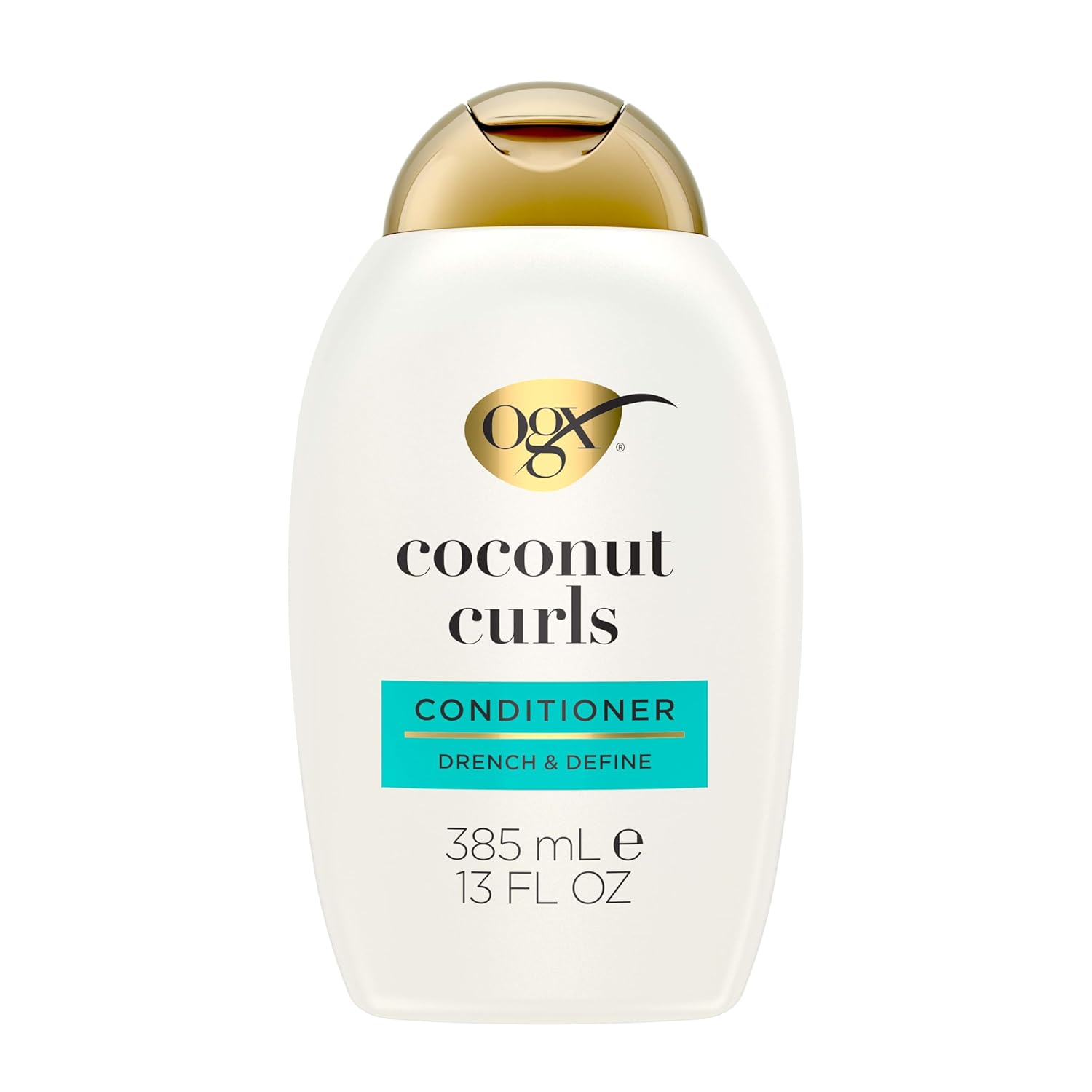 OGX Quenching + Coconut Curls Curl-Defining Conditioner, Nourishing Curly Hair Conditioner with Coconut /Citrus Oil & Honey, Paraben-Free with Sulfate-Free Surfactants, 13oz