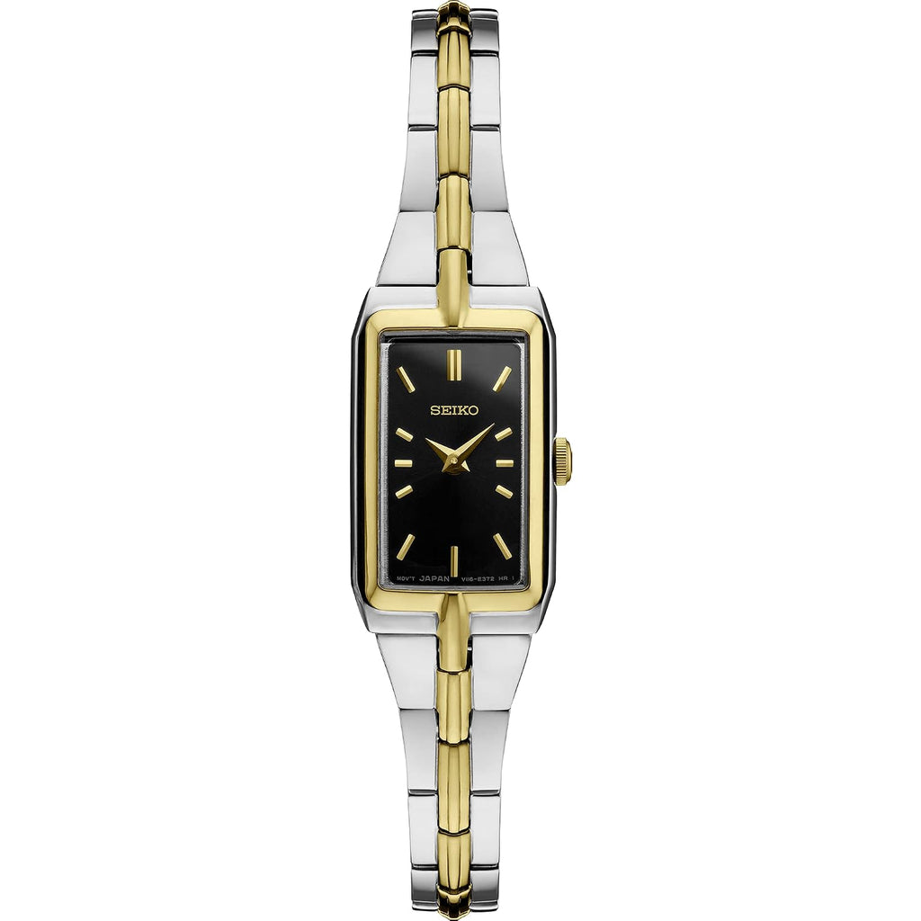 Seiko Jewelry-Inspired Stainless Steel Watches For Women With Push 3-Fold Bracelet And Scratch-Resistant Hardlex Crystal, 30M Water-Resistant