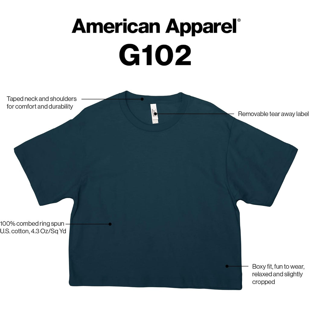 American Apparel Women'S Fine Jersey Boxy T-Shirt, Style G102, 2-Pack