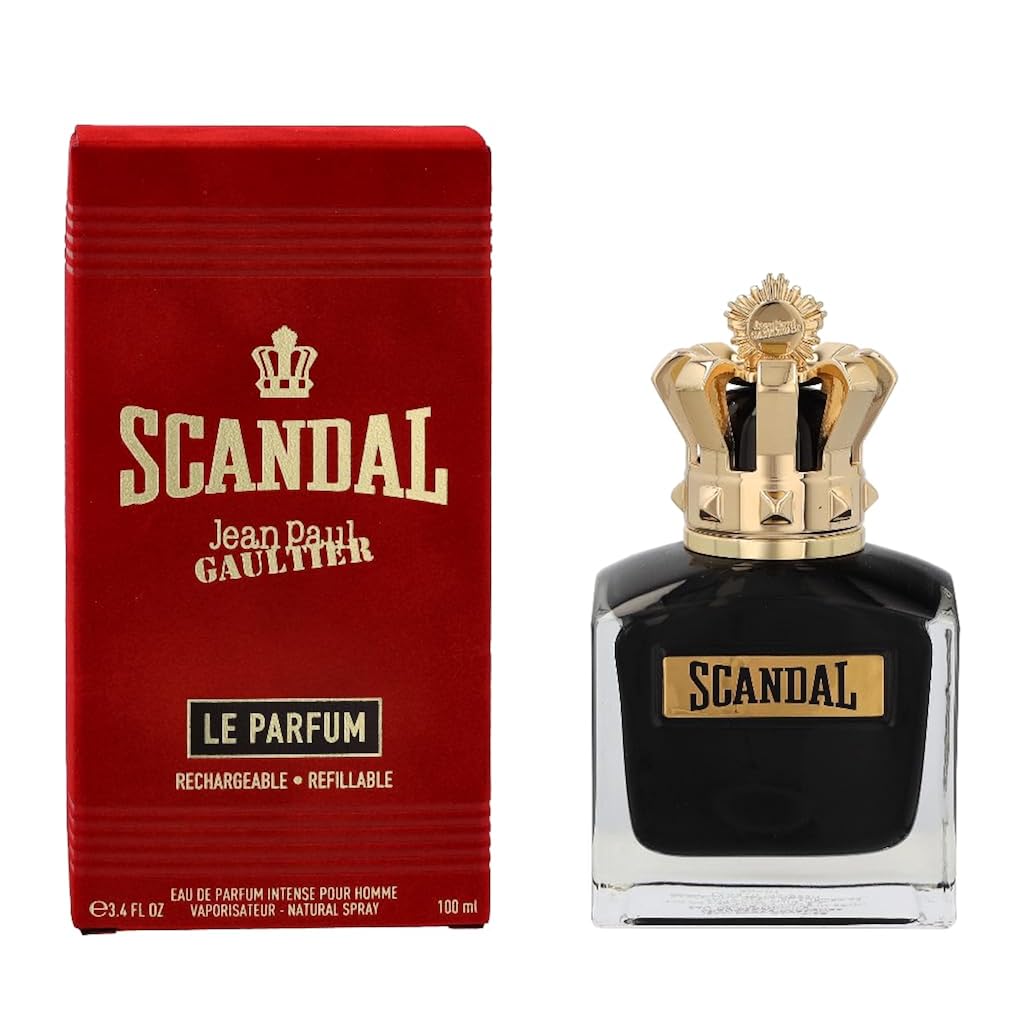 Jean Paul Gaultier Scandal Le Eau de Parfum Intense Refillable Spray for Men, 3.4 Ounce