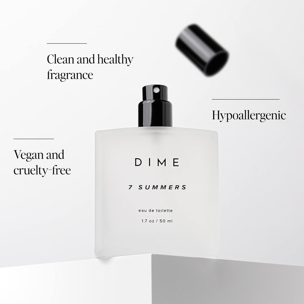 DIME Beauty 7 Summers Perfume for Women - Sweet Floral Eau de Toilette with Bergamot, Vanilla Orchid and Coconut, Clean, Vegan, Cruelty-Free Fragrance, 1.7 oz / 50 ml