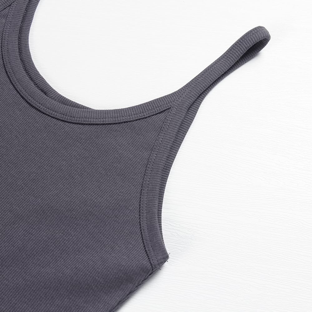 Artfish Women's Sleeveless Tank Top Form Fitting Scoop Neck Ribbed Knit Basic Cami Shirts