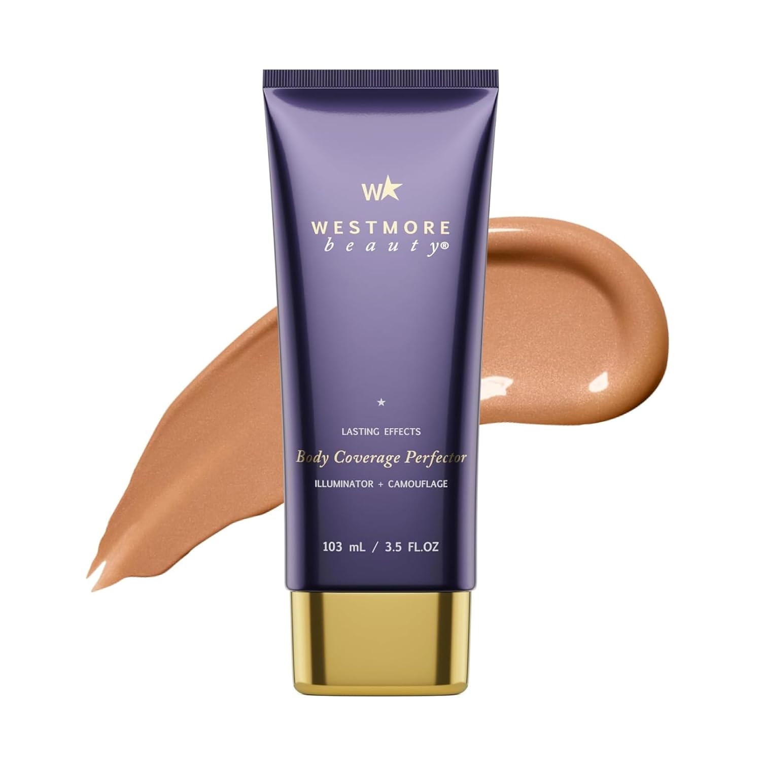 Westmore Beauty Body Coverage Perfector – Waterproof Leg & Body Makeup/Bronzer For Women - Best Tattoo Cover Up Makeup & Tattoo Concealer - 3.5 Oz Golden Radiance