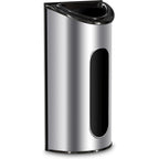 Utopia Kitchen Wall-Mounted Stainless Steel Grocery Bag Holder & Dispenser, Space-Saving Plastic Bag Holder For Kitchen, Pantry Or Cabinet, Reusable Plastic Bag Organizer, Silver