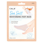 CALA Moisturizing Foot Mask Socks, Sea Salt Essence, Hydrating Spa Booties for Dry, Tired Feet, Nourishing & Calming, No-Rinse Finish, 3 Pairs (10 Min Treatment)