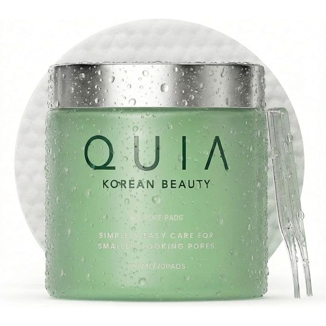 Quia Toner Pads For Sensitive Skin – Dual-Sided Exfoliating And Hydrating Pads – Visibly Smoother Pores, Less Congestion – 70 Korean Skincare Pads