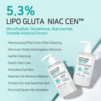 Aplb Glutathione Niacinamide Body Wash | Lipo Gluta Niac Cen™ 5.3% 10.14 Fl.Oz/Korean Skincare, Gentle Ingredients For The Safety Of Your Skin, Long Lasting Deep Moisture For Soft Skin