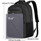 Kadilong School Backpacks For Teen Boys Laptop Backpack Men,Bookbag College Computer Bag With Usb Charging Port For Work Business Middle High School Student,Black