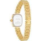 Fiyta Women'S Watch - Elegant Gold Small Square Luxury Watch With Sapphire Crystal; 316L Stainless Steel Jewelry Bracelet, Timeless Gift For Her, Mother'S Day, Gift Box Included