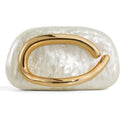 Clutch Purses for Women Formal, PU Leather/Marble Acrylic Evening Bags with Chain, Trendy Metal Handle Purses 2025
