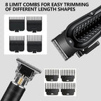 Cordless Hair Clippers For Men, Self Haircut Kit For Men Electric Clippers And Trimmers, Grooming Rechargeable Beard Trimmer With Adjustable Blade & Lcd Display, Hair Cutting Tools For Home Use