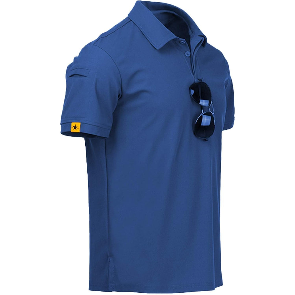 Zity Mens Polo Shirt Short Sleeve Sports Tactical T-Shirt Athletic Golf Polos Daily Casual Stylish Collared Shirts For Men