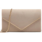Dasein Women Faux Suede Evening Clutch Bags Formal Party Clutches Wedding Purses Cocktail Prom Clutches
